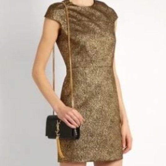 Diane von Furstenberg Metallic Sheath Mini Dress – Hadlie Two – Size 2 NWT - Picture 6 of 8